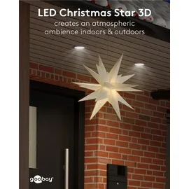goobay LED Weihnachtsstern 3D Ø 56 cm weiß