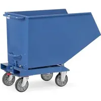 FETRA Muldenkipper Kunststoff/Stahl 0,45 m3 blau mit Rollen