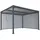 Mendler Alu Pergola HWC-L41 3,06 x 3,7 m inkl. 2 Seitenteile Anthrazit/Grau