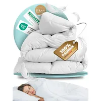 BEFA NATUR Reine Daunendecke Sommer 135x200 cm | 100% Daunen | 200g Füllgewicht | Allergiker geeignet (NOMITE) | Tierwohl Zertifiziert (DOWNPASS) | Oeko-TEX Klasse 1 | Made in Germany