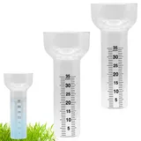 BAIFULAI 2 Stück Regenmesser Frostsicher, Regenmesser Ersatzglas für 1-35 mm Messungen, Regenmesser Glas, Rain Gauge, trichterförmige Regenmessgeräte für Gartenwasseranzeige im Freien für Regen
