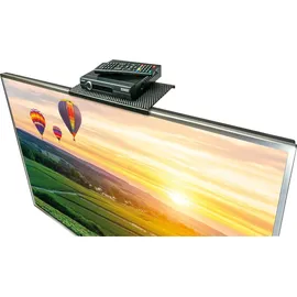 Schwaiger 12 Zoll für Soundbar, Receiver Set Top Box, Metall Schwarz, 120mm tief, werkzeuglos, auch für Wand-TVs - Schwarz