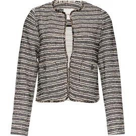 s.Oliver Kurze Jacke in Bouclé-Optik mit Fransenkante - 34