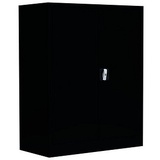 LÜLLMANN Stahlschrank 530319 tiefschwarz 80,0 x 38,3 x 100,0 cm, aufgebaut