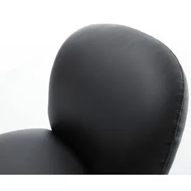 DeLife Freischwinger Nube-Flex Echt-Leder Schwarz Freischwinger rund Schwarz Taschenfederkern