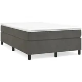 vidaXL Boxspringbett Dunkelgrau 120x200 cm Samt1393298