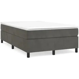 vidaXL Boxspringbett Dunkelgrau 120x200 cm Samt1393298