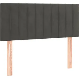 vidaXL Boxspringbett 100 x 200 cm Dunkelgrau