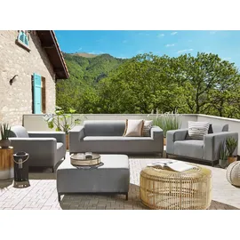 Beliani Lounge 5er Set Loungeset grau/schwarz