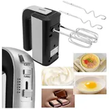 Jibenhome Handmixer 800W Handmixer Handrührer, 5 Geschwindigkeiten Edelstahl Handrührgerät, 800,00 W, mit 2 Knethaken & 2 Schneebesen, Exit-Taste schwarz