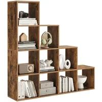 VASAGLE Bücherregal 29 x 129,5 x 129,5 cm Braun