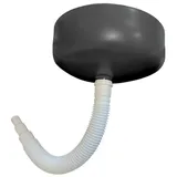 VARILE Waschbecken Ausgussbecken aus Kunststoff mit Zubehör schwarz