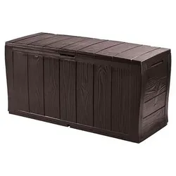 CAP’N COOK 300L Gartenbox | LxBxH 117 x 45 x 57 cm | 300 Liter  | Kissenbox mit Deckel | Auflagenbox | Braun | Max. Belastung des Deckels: 200 kg