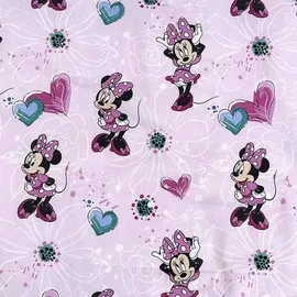 Disney Minnie Mouse Herzen Schwarz 160 x 200 cm + 70 x 80 cm