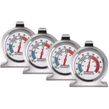4er-Pack Kühlschrank- und Gefrierschrankthermometer, Thermometer mit großem Zifferblatt