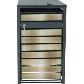 MCW Mülltonnenverkleidung J81 73 x 117 x 98 cm gold
