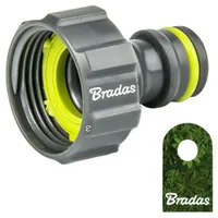 Bradas Hahnanschluss 3/4" Hahnstück grau