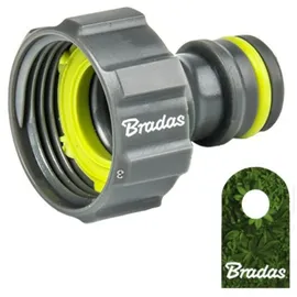 Bradas Hahnanschluss 3/4" Hahnstück grau