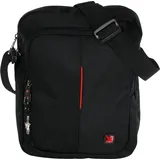 travel n meet Umhängetasche Tasche schwarz Polyester 25x8x32 OTD4207S Polyester Umhängetasche