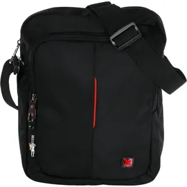 travel n meet Umhängetasche Tasche schwarz Polyester 25x8x32 OTD4207S Polyester Umhängetasche
