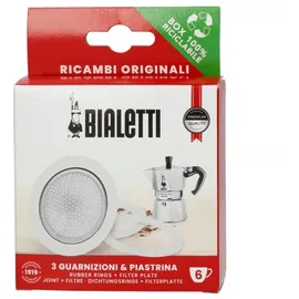 Bialetti 3 x Dichtungsringe inkl. Filtersieb