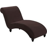 YSLLIOM Chaiselongue Schonbezüge, Liegesessel Stuhlbezug, Relaxliege Deluxe Stuhlbezüge, Schonbezug Stretch rutschfest, Maschinenwaschbar (Braun)