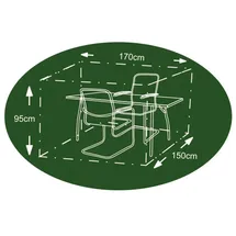 Buri Schutzplane 170 x 150 x 95 cm Anthrazit