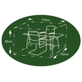 Buri Schutzplane 170 x 150 x 95 cm Anthrazit