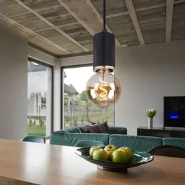 GLOBO Pendelleuchte Joseba Hängeleuchte Metall schwarz Matt, 1x E27