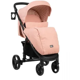 KIKKABOO Kombikinderwagen Madrid 3 in 1, Babyschale, Babywanne, faltbar, Tasche rosa - Rosa