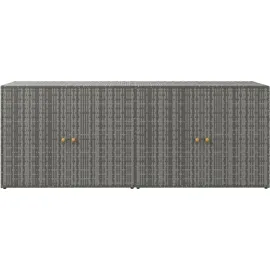 vidaXL Gartenschrank 198 x 55,5 x 80 cm Grau