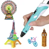 Wisam® 3D Drucker Stift Set Blau für Kinder Erwachsene mit 3 Farben 1.75mm | Gr.: onesize
