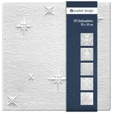 marbet design Wanddekoobjekt ZIMA (Deckenplatten aus Styropor EPS - (2 Quadratmeter 50x50cm) Deckenpaneele leicht & robust im modernen Design - Verkleidung Deckenplatten Decke weiß)