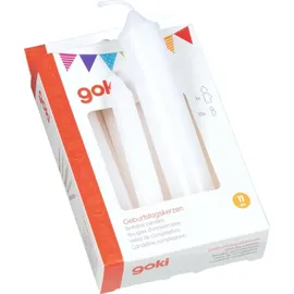 GoKi Geburtstagskerzen-Set 12 cm weiß 10 St.