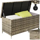 Tectake Auflagenbox 270 l 121 x 56 x 60 cm Beige