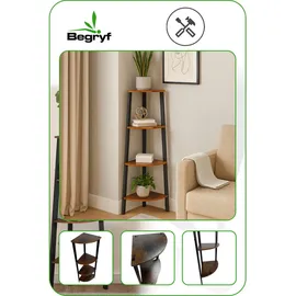 OEM Eckregal 34 x 125 x 34 cm Dunkelbraun