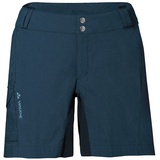 Vaude Tremalzini Shorts II - Bike Shorts für Damen - inklusive Innenhose - atmungsaktive Fahrradhose, Dark Sea Uni, 38