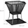 Relaxdays Feuerkorb Ø 90 cm Schwarz
