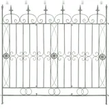 deluke Gartenzaun LINUS Antik 124 x 1 x 116 cm 1 Stück Antik-Grün