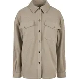 URBAN CLASSICS Hemdbluse Ladies Classic Overshirt Beige 3XL
