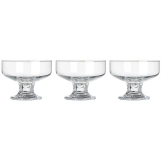 BURI Schale Eisbecher aus Glas 3er-Set transparent Eisschale Dessertschale Dessert, Glas