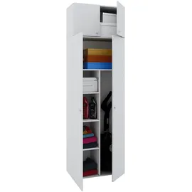 VCM Vandol Besenschrank 70 x 238 x 40 cm Weiß