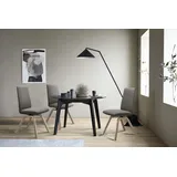 Polsterstuhl STRESSLESS "Laurel", grau (metal grau paloma, schwarz), B:49cm H:92cm T:59cm, Leder PALOMA: PALOMA ist ein durchgefärbtes Semianilin-Möbelleder mit natürlicher Narbung., Stühle, Polsterstuhl, Low Back, Größe M, mit schräggestellten Beinen in Schwarz