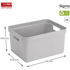 SUNWARE Sigma Home Aufbewahrungsbox 45,5 x 35,5 x 24,5 cm 4-tlg. grau