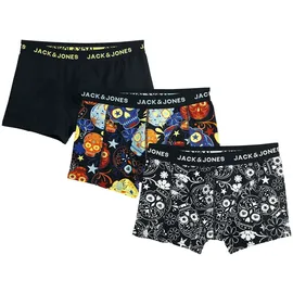 JACK & JONES Sugar Skull Boxershorts Black / Blazing Yellow M 3er Pack