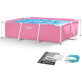 Intex 28266NP Aufstellpool rechteckig 220 x 150 x 60 cm rosa