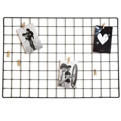 Spetebo Bilderrahmen Metall Bilderrahmen schwarz – 65 x 46 cm, Gitter Fotorahmen zum aufhängen schwarz