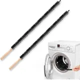 2 Stück schwarze Heizkörperbürste, Heizungsbürste mit Borsten, zum Reinigen von Kühlschrank und Waschmaschine, Länge ca. 75 cm