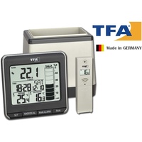 TFA Dostmann Funk-Regenmesser Rainman TFA 47.3004 Regenmonitor Thermometer (Anthrazit mit Batterien)