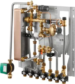 Oventrop Wohnungsstation Regudis W-HTF Leistungsb. 3, max 17 l/m., kupfergel.